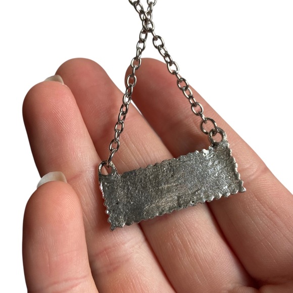 🍭5 for $20🍭 Southwest Rodeo Style Faux Turquoise Silver Bar Necklace CC - Picture 3 of 5